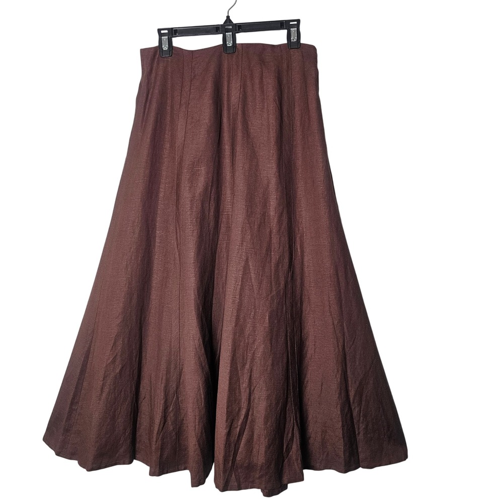 Brown Maxi Skirt – Flared Women's Long Skirt